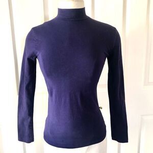 American Apparel purple mock neck long sleeve top